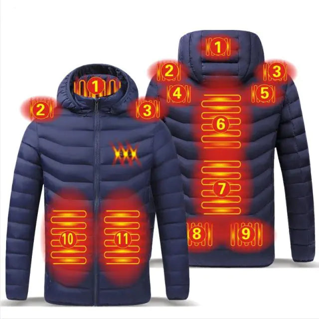 Hooded Heated Clothing Waterproof Warm Jackets